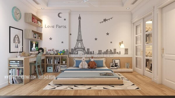 Thiết kế nội thất phòng ngủ trẻ em chung cư Times City